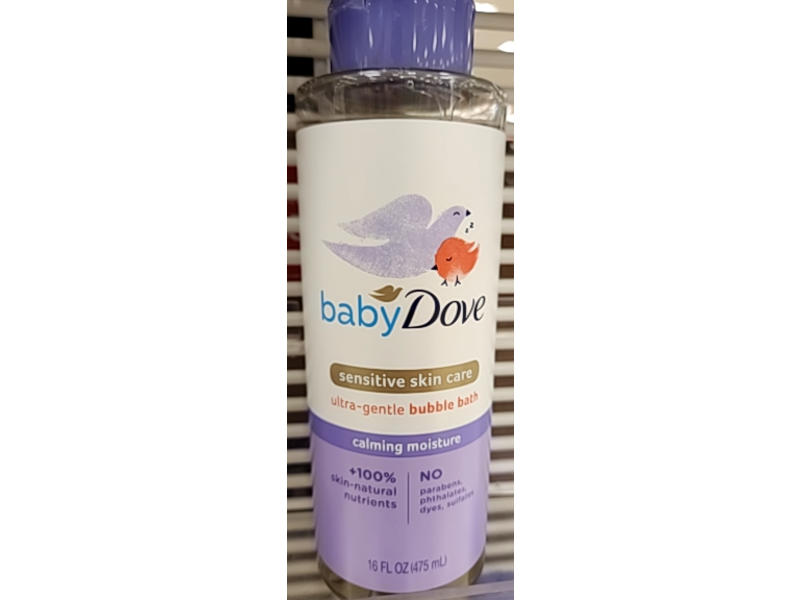Baby Dove Calming Moisture Ultra-Gentle Bubble Bath, 16 fl oz/475 mL