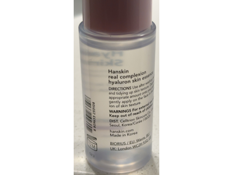 Hanskin Real Complexion Hyaluron Skin Essence, 1.01 fl oz/30 mL