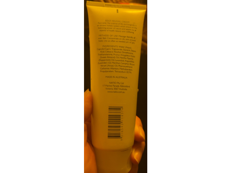Natio Spa Foot Revival Cream, 3.7 fl oz/110 mL