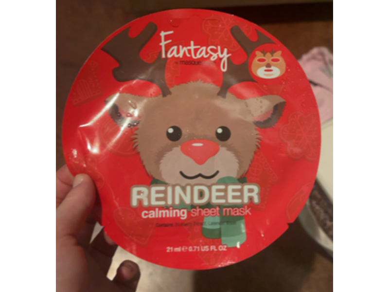 Masquebar Reindeer Calming Sheet Mask, 0.71 fl oz/21 mL