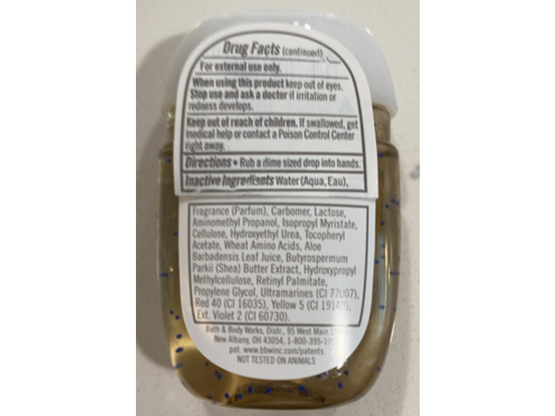 Bath & Body Works Anti Bacterial Hand Gel, Warm Vanilla Sugar, 1 fl oz/29 mL