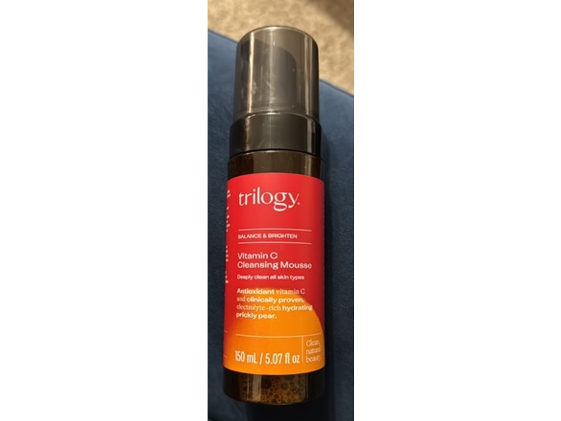 Trilogy Cleansing Mousse Facial Cleanser, Vitamin C, 5.07 fl oz/150mL