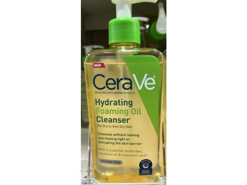 CeraVe Hydrating Foaming Oil Cleanser, 12 fl oz/355 mL