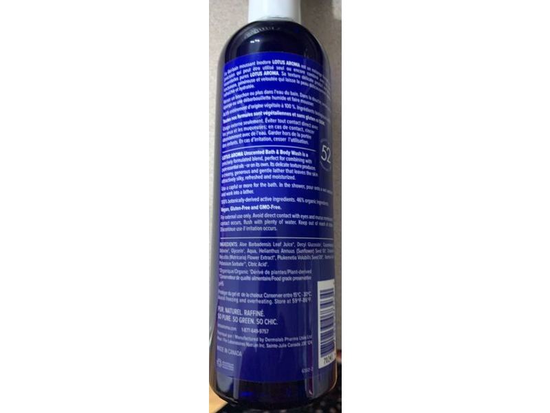 Lotus Aroma Bath & Bodywash, Unscented, 12 fl oz/360 mL