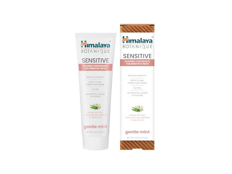 Himalaya Botanique Sensitive Toothpaste, Gentle Mint, 4 oz/113 g