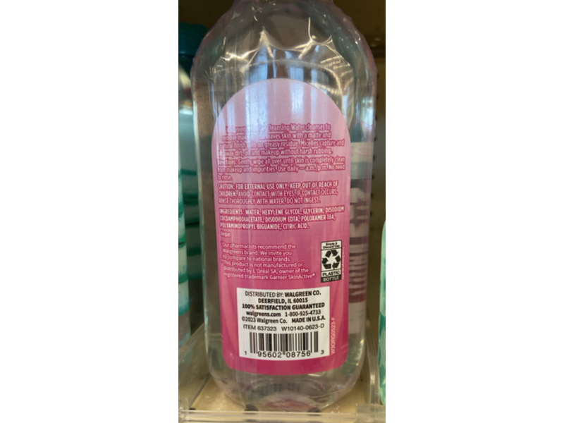 Walgreens Micellar Cleansing Water, 13.5 fl oz