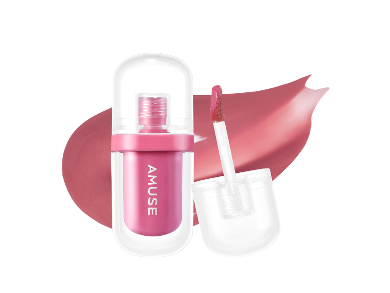 Amuse Jel-Fit Tint Lip Jelly Gloss+Tint, 08 Gorgeous Mauve, 0.13 oz/3.8 g
