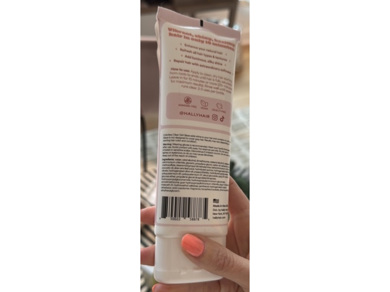 Hally Girl Glaze Repair Hair Mask, Colorless Clear, 3.4 fl oz/100 mL