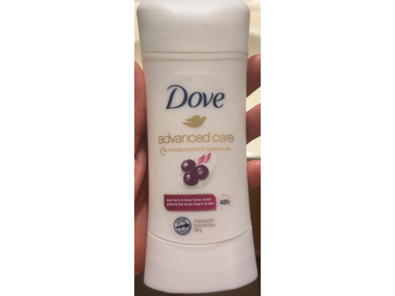 Dove Advanced Care Antiperspirant, Acai Berry & Lotus Flower, 74 g
