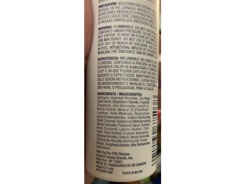 Fds Shower Fresh Feminine Deodorant Spray, 2.5 oz/70 g