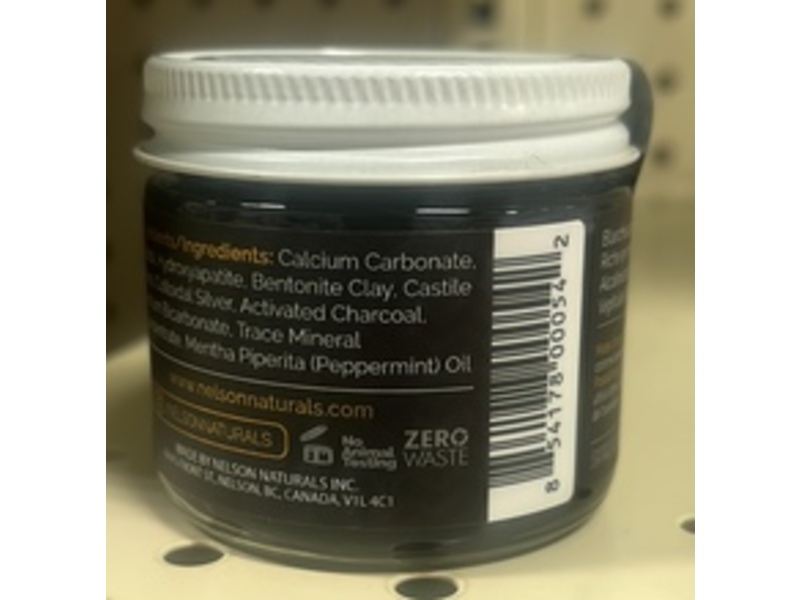 Nelson Naturals Activated Charcoal Toothpaste, Peppermint, 3.3 oz/93 g