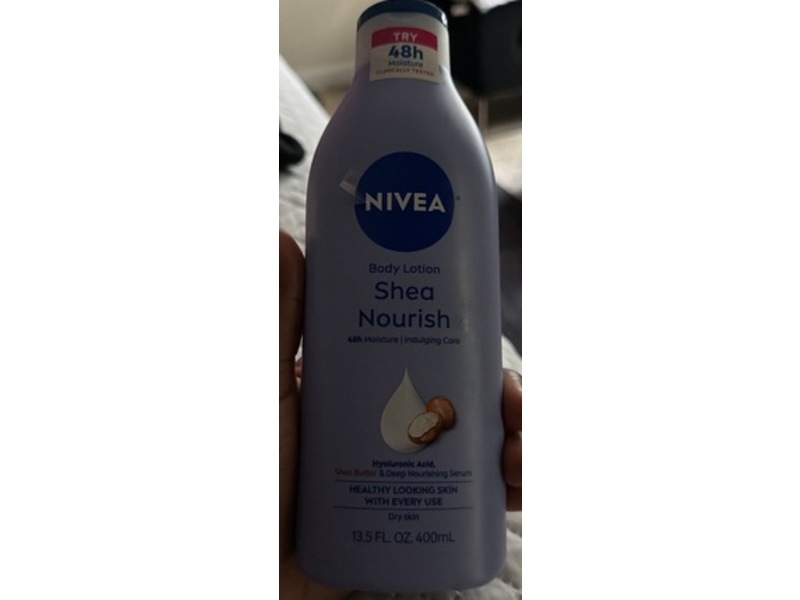 Nivea Shea Nourish Body Lotion, Shea Butter & Deep Moisture Serum, 13.5 fl oz/400 mL