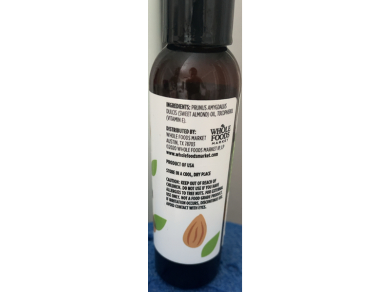 365 Whole Foods Market Softening Skin & Hair Care, Sweet Alond Oil, 4 fl oz/118 mL