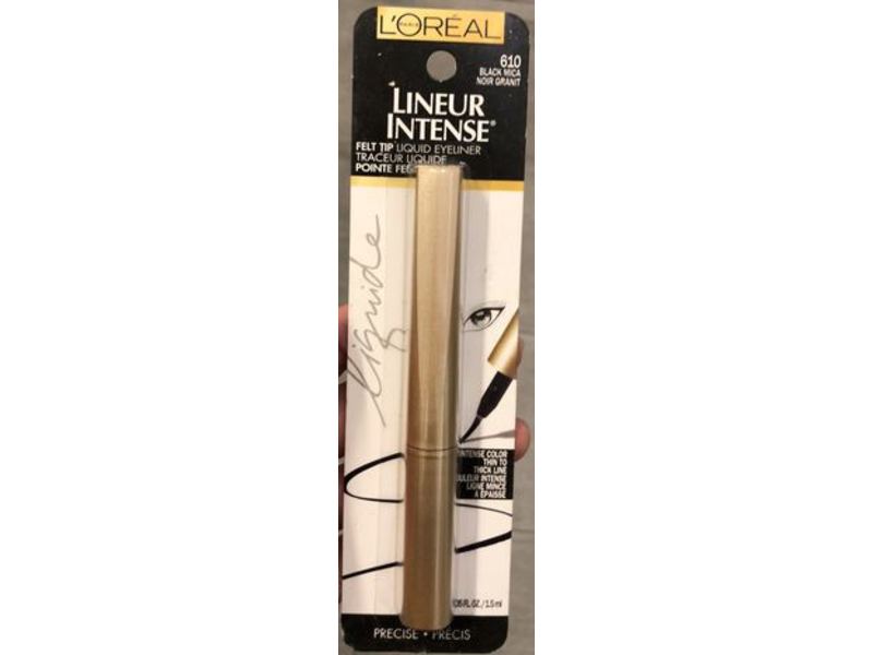 L'Oreal Lineur Intense Liquid Eyeliner, 610 Black Mica, 0.5 fl oz/1.5 mL