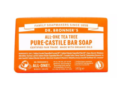 Dr. Bronner's All-One Pure-Castile Bar Soap, Tea Tree, 140 g