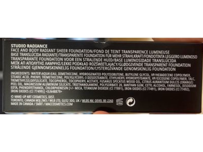 M.A.C Studio Radiance Face And Body Radient Sheer Foundation, 1.7 fl oz/50 mL