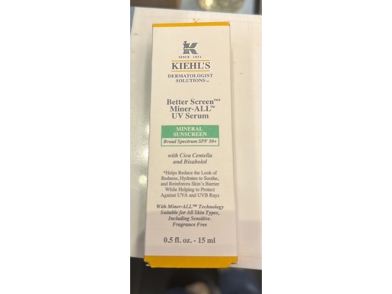 Kiehl's Since 1851 Better Screen Mineral Sunscreen, SPF 50+, 0.5 fl oz/15 mL