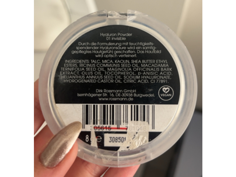 Rival De Loop Hyaluron Powder, 01 Invisible, 8 g