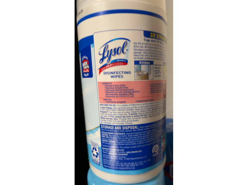 Lysol Disinfecting Wipes, Crisp Linen Scent, 19.8 oz/561 g, 95 Count