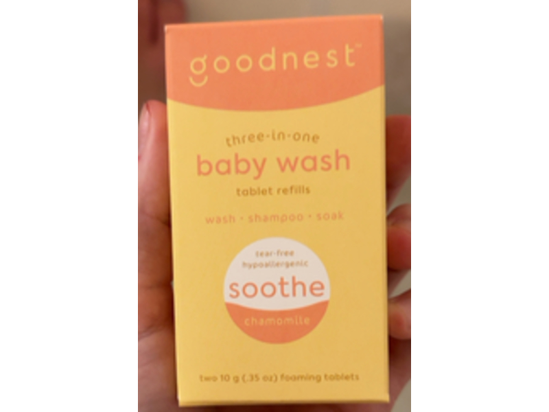 Goodnest 3 In 1 Baby Wash Tablet Refills, Chamomile, 0.35 oz/10 g