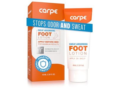 Carpe Sweat Absorbing Foot Lotion, 1.35 fl oz/40 mL