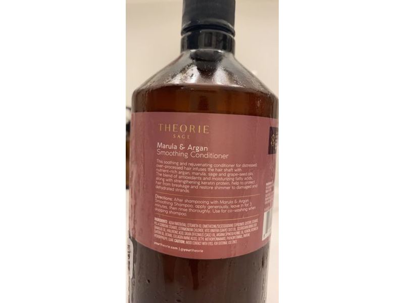 Theorie Sage Marula & Argan Smoothing Conditioner, Amaino Complex, 27 fl oz/800 mL