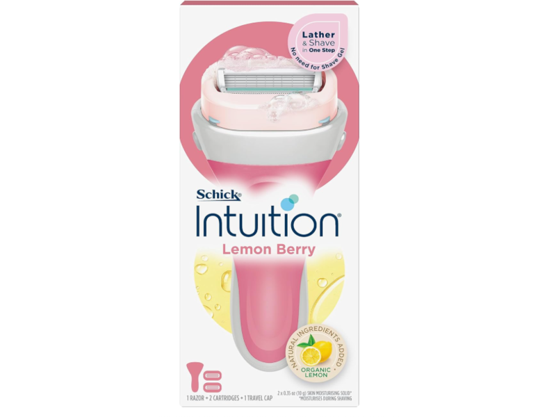 Schick Intuition Razor, Lemon Berry, 0.35 oz/10 g, Pack Of 2