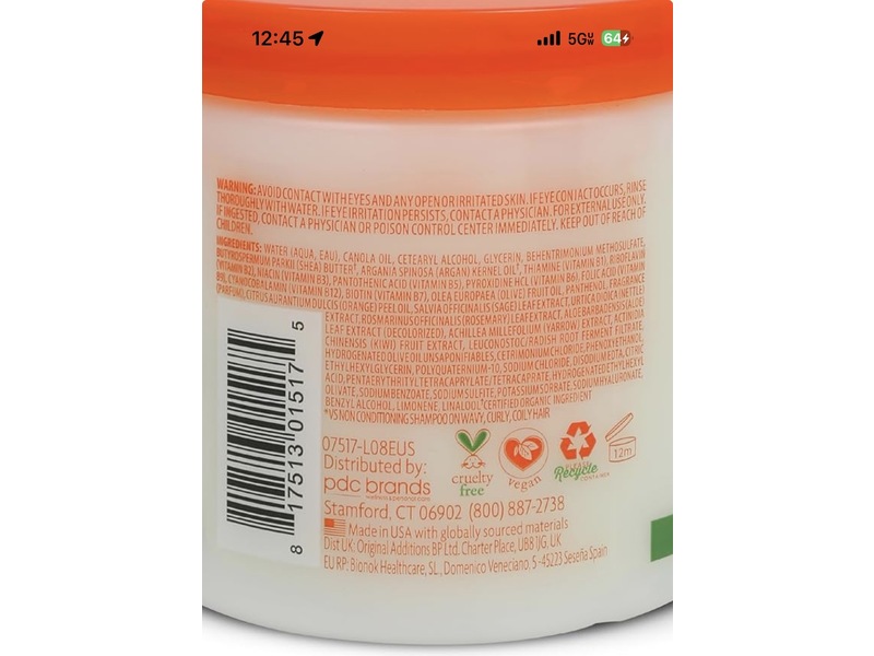Cantu Shea Butter Leave-In Conditioning Repair Cream, Argan Oil, 16 oz/453 g