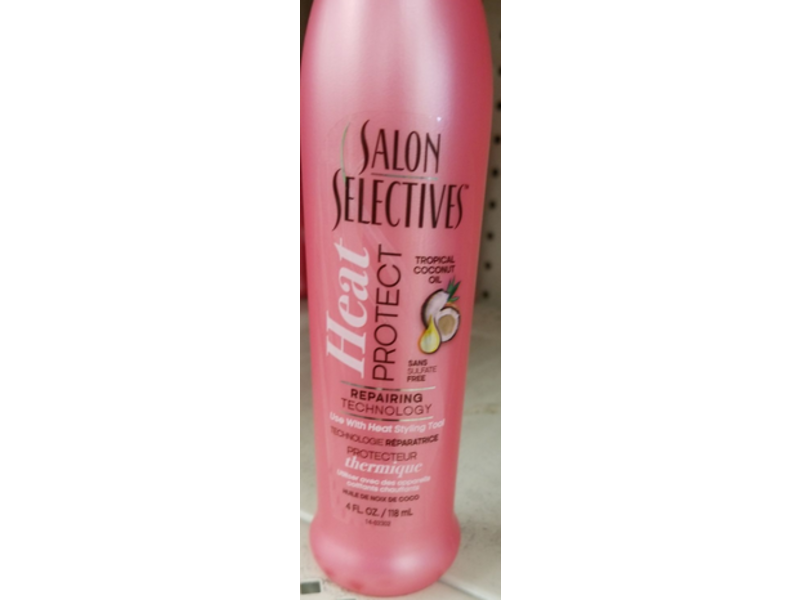 Salon Selectives Repairing Technology Heat Protect Styling Tool, Tropical Coconut Oil, 4 fl oz/118 mL