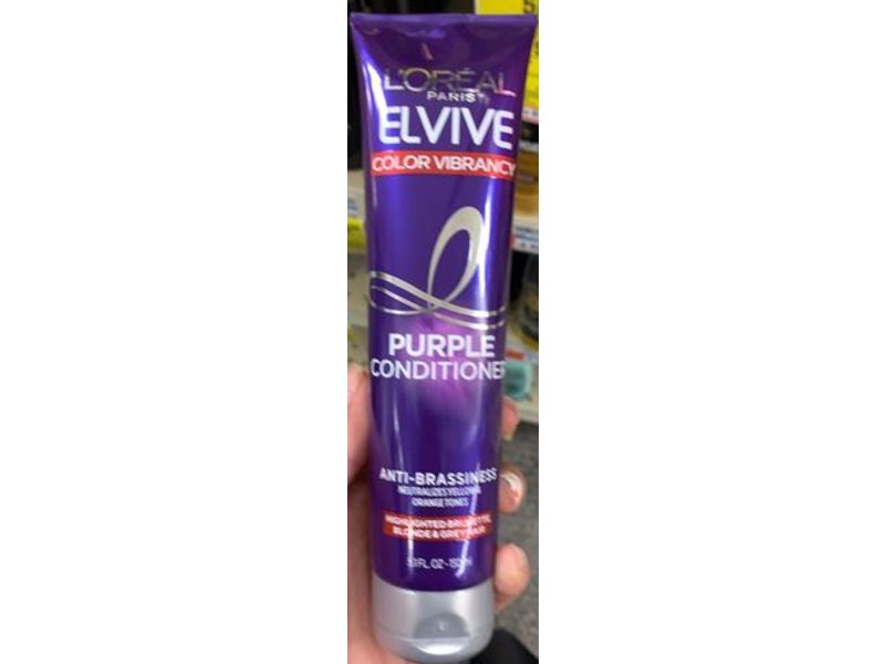 L'oreal Paris Elvive Purple Conditioner, Color Vibrancy, Anti-Brassiness, 5.1 fl oz/150 mL