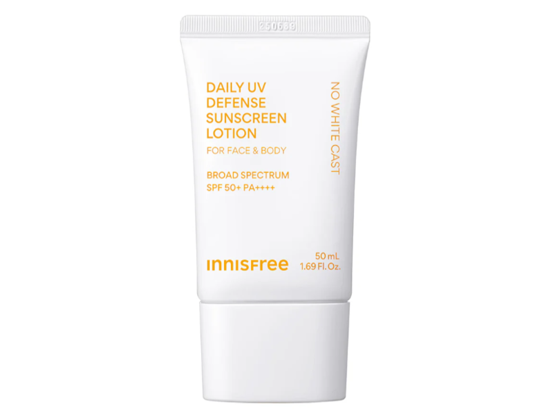 Innisfree Daily Defense Sunscreen Lotion, SPF 50+PA++++, 1.69 fl oz/50 mL