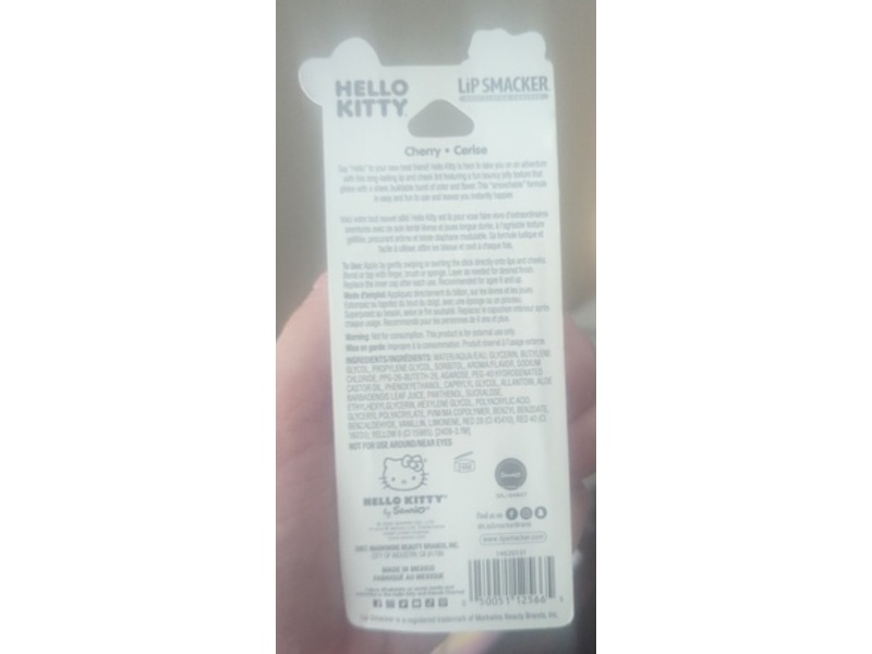 Lip Smacker Hello Kitty Jelly Burst Lip & Cheek Tint, Cherry, 0.26 oz/7.6 g