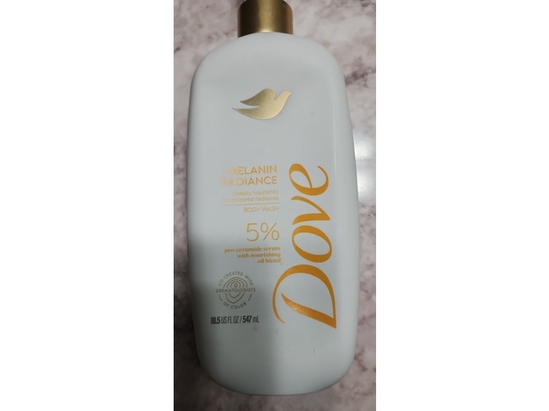 Dove Melanin Radiance Body Wash, 5% Pro-Ceramide Serum, 18.5 fl oz/547 mL