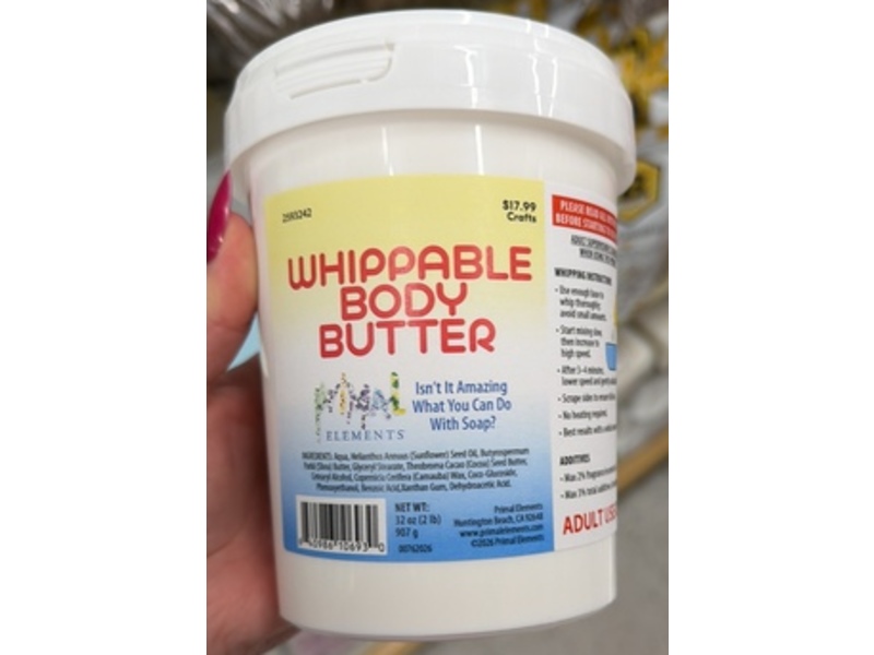 Primal Elements Whippable Body Butter, 32 oz/970 g