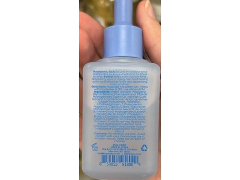 Glow Elixir Anti-Aging Face Serum, Hyaluronic & Retinol, 2.02 fl oz/60 mL