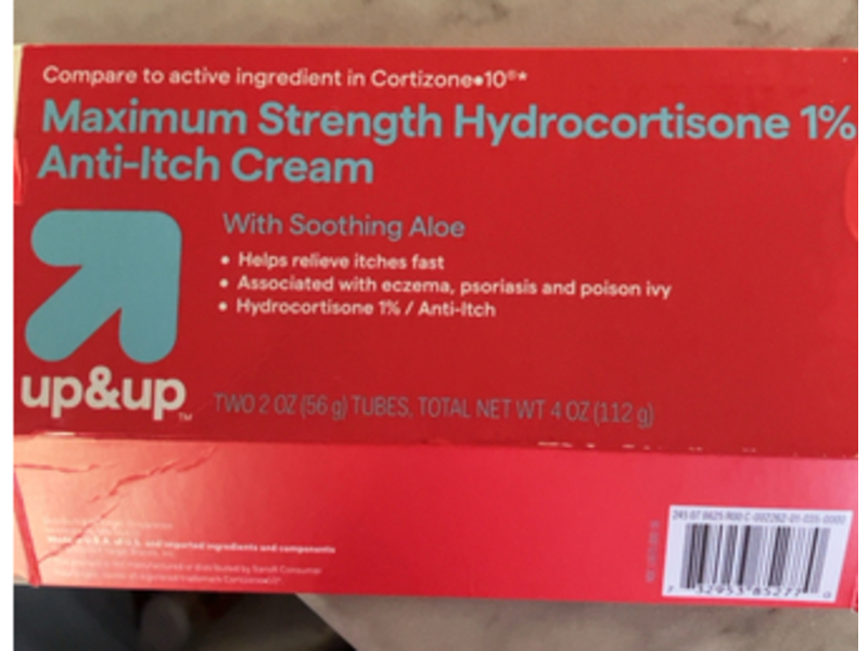 Up & Up Soothing Aloe Anti-Itch Cream, Hydrocortisone 1%, 2 oz/66 g, Count 2