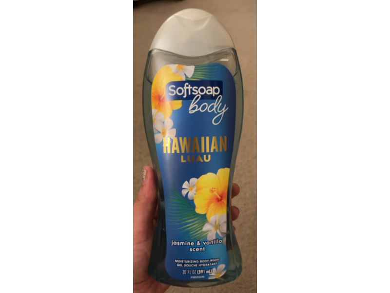 Softsoap Body Hawaiian Luau Moisturizing Body Wash, Jasmine & Vanilla, 20 fl oz/591 mL