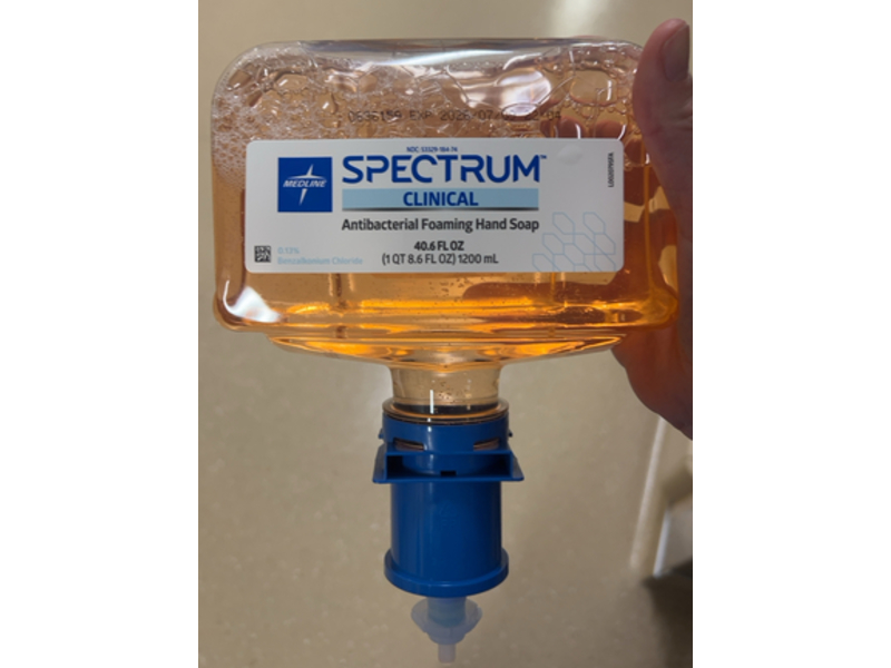 Medline Spectrum Anti Bacterial Foaming Hand Soap, 40.6 fl oz/1200 mL