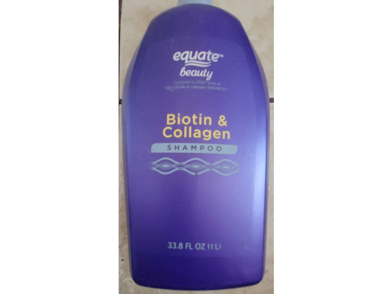 Equate Beauty Biotin & Collagen Shampoo, 33.8 fl oz/1 L