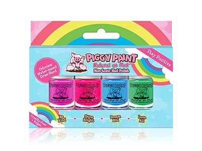 Piggy Paint Nail Polish Set, Stay Positive, Pack Of 4