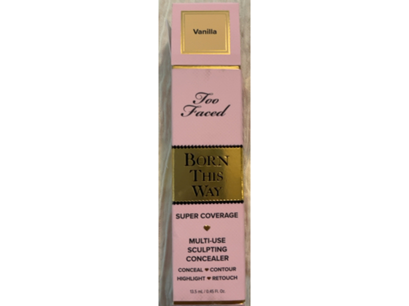 Too Faced Born This Way Multi-Use Concealer, Vanilla, 0.45 fl oz/13.5 mL
