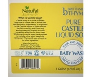 Brittanie's Thyme Pure Castile Liquid Soap Hair And Body Baby Wash, 128 fl oz/3.78 L - thumbnail 4