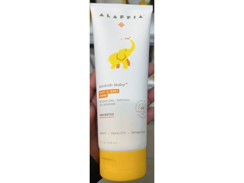 Alaffia Baobab Baby Face & Body Creme, 8 fl oz/236 mL