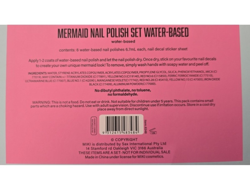 Miki Nail Polish Set, Mermaid