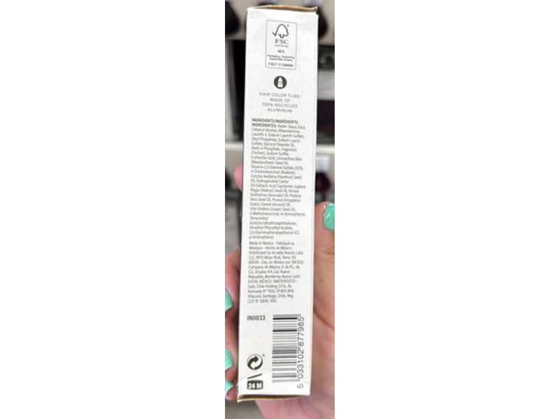 Ion Inspired By Nature Permanent Creme Hair Color, Light Mushroom Blonde 8MB, 2.05 oz/58.2 g