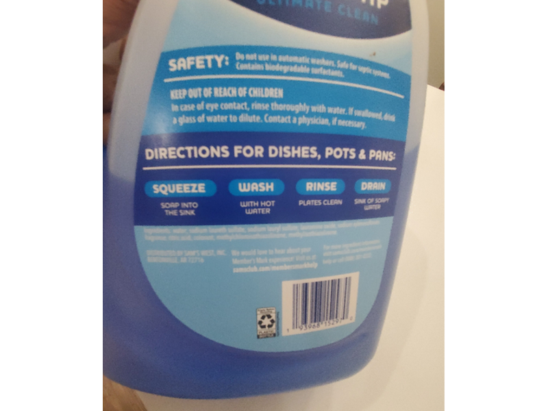Member's Mark Liquid Dishwashing Soap, Fresh Clean Scent, 100 fl oz/2.95 L