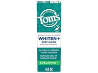 Tom's Of Maine Whiten + Deep Clean Anticavity Toothpaste, Spearmint, 4 oz/113 g - thumbnail 1