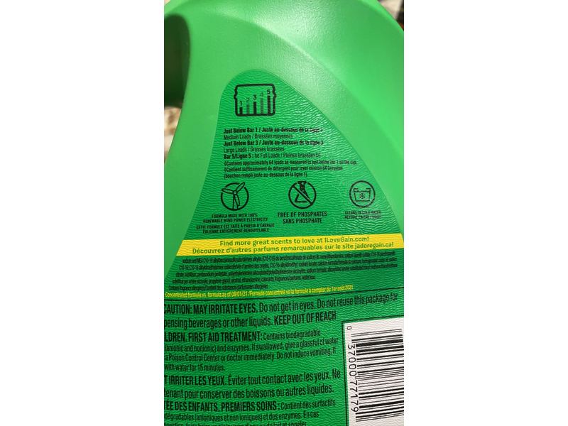 Gain Febreze Freshness + Aroma Boost Detergent, Moonlight Breeze, 64 Loads, 92 fl oz/2.72 L