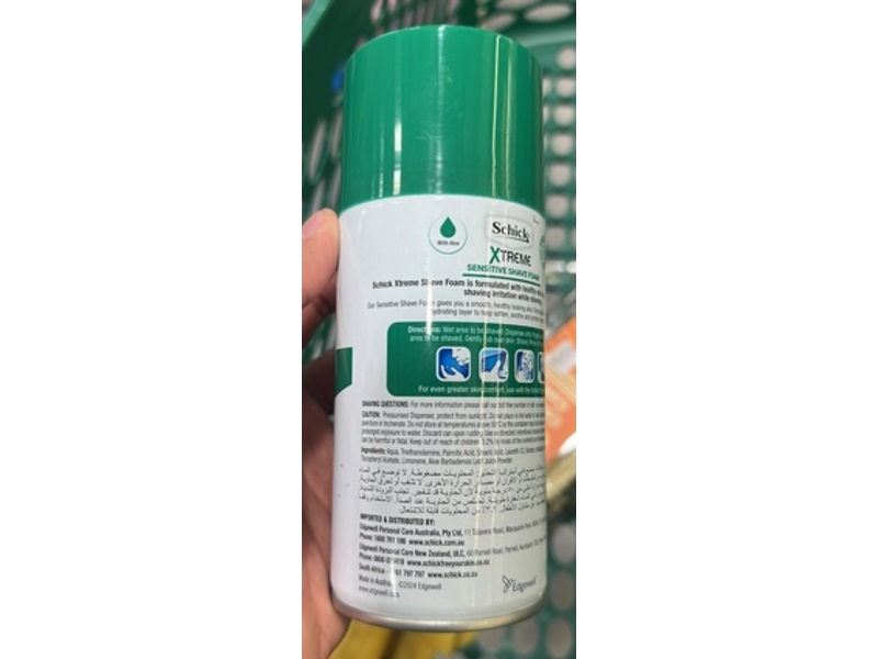 Schick Xtreme Shave Foam, Aloe, 250 g