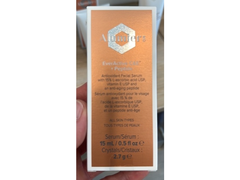 Alumier MD EverActive C&E + Peptide Antioxidant Facial Serum + Crystals, 0.5 fl oz/15 mL + 2.7 g